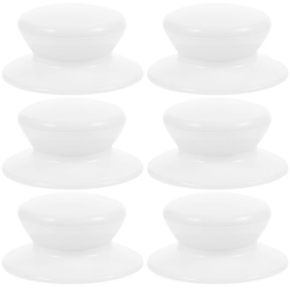 6 Pcs Pot Top Beads Saucepan with Lid Removable Handle Cookware White