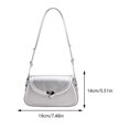 thumbnail image 2 of Bolso bandolera de PU para mujer bolso de hombro para mujer con correa ajustable para el hombro bolso de moda bolso de trabajo riñonera bolso de Color sólido, 2 of 9