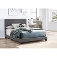 thumbnail image 5 of Crown Mark Erin Faux Leather Bed, Gray, King, 5 of 7