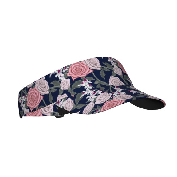 Balery Rose Flowers Sport Wear Athletic Visor Sun Sports Visor Hat Visor Adjustable Cap for Women and Men (One Size)