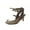 Khaki, variant on Xfvqtps Womens High Heel Sandals Ring Kitten Heels Open Square Toe Lace up Tie up Satin Solid Color Elegant Dressy Wedding Summer Sandals Black