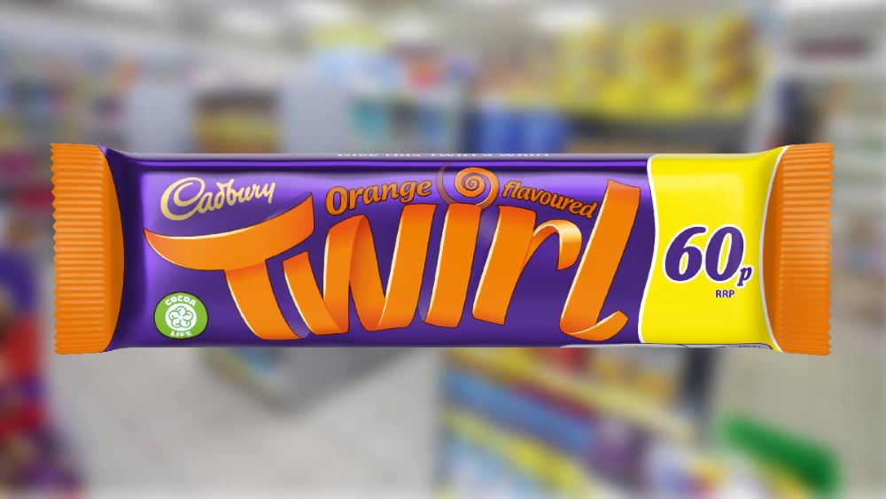 Cadbury Twirl Orange Chocolate Bar 43g (Pack of 6)