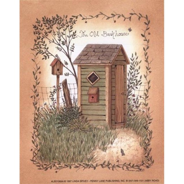 TPC/PEN P12LSD1069A Old Backhouse Poster Print by Linda Spivey - 4 x 5