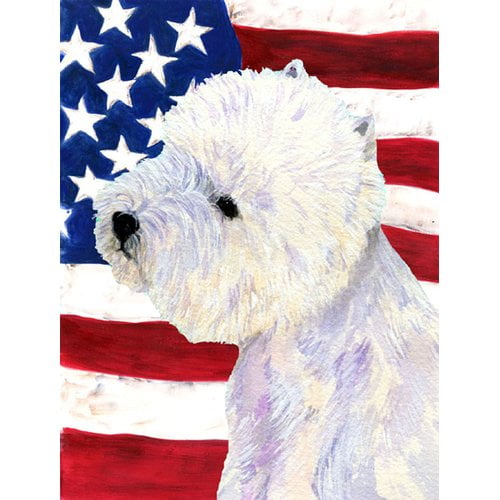 Caroline's Treasures American 2-Sided Polyester 15 x 11 in. Garden Flag