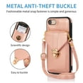 thumbnail image 4 of Dteck for iPhone 16E (2025) Case, Minimalist Wallet Pocket Case with and Crossbody Shoulder Strap Lanyard, Shockproof Stylish Protective Cove, Rosegold, 4 of 5