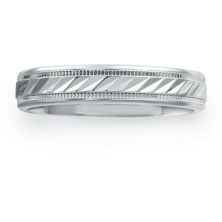 Women's Sterling Silver Wave Pattern Ring, 4mm