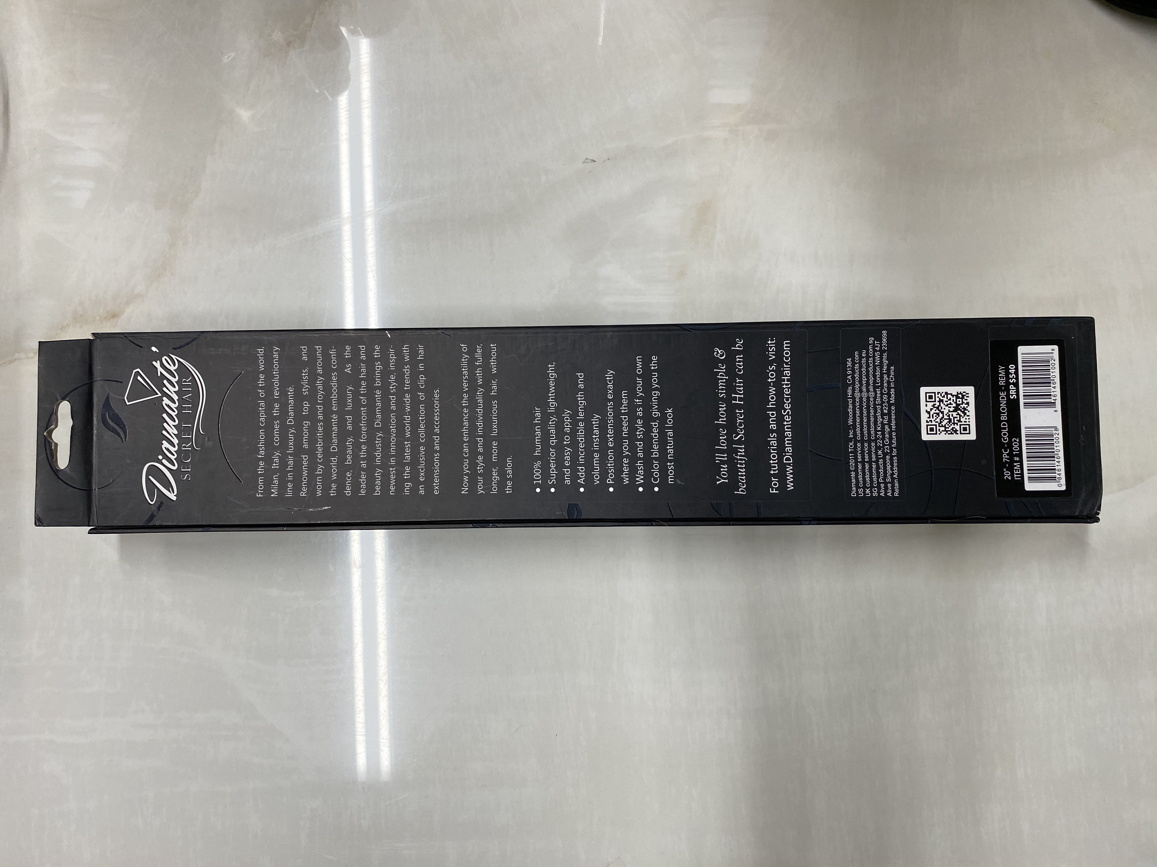 PURE REMY , 100% Human Hair 18" Sandy blonde  By Diamante secret hair 7 piece extension