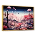 thumbnail image 2 of Designart "Fantasy Mushroom Forest in Pink I" Fashion Framed Wall Art - Glam Pink Fantasy Living Room Framed Canvas Art, 2 of 6