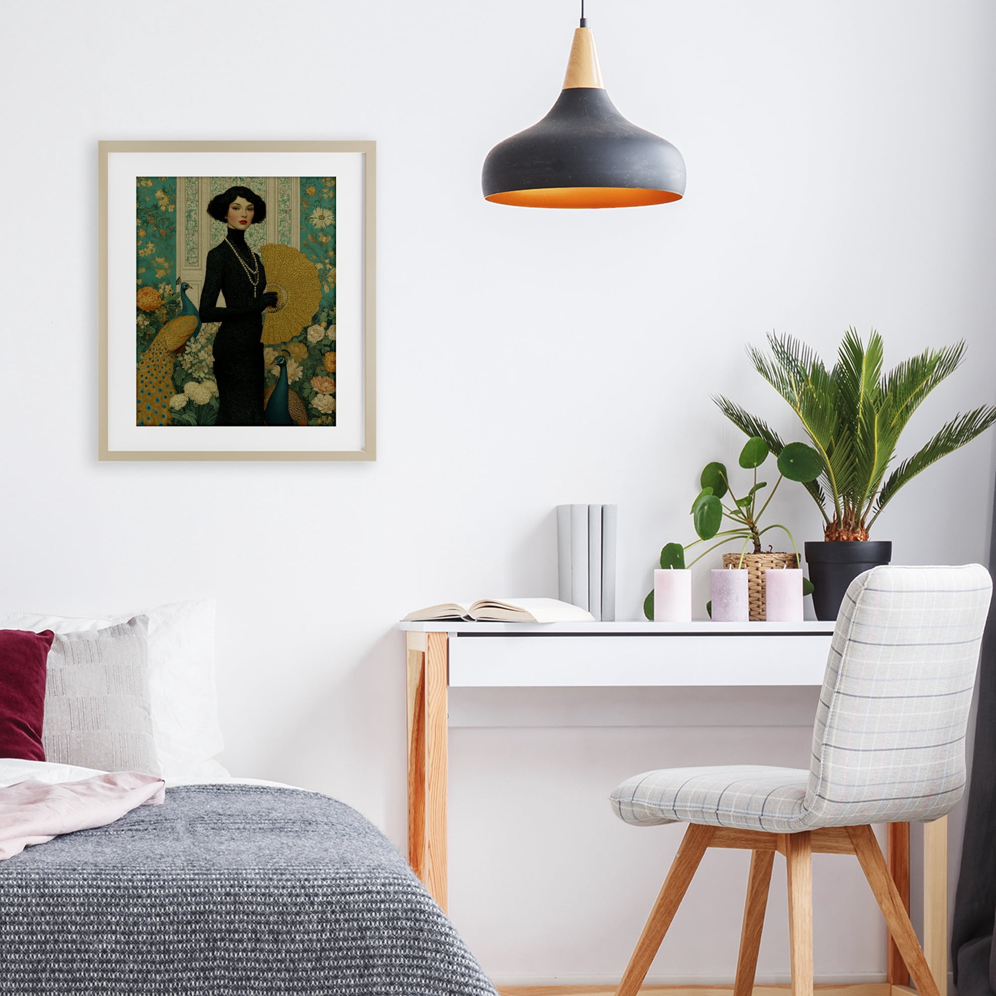 Stupell Industries Floral Velvet Reign Birch Framed Print Under Glass, design by A Barefoot Stylist