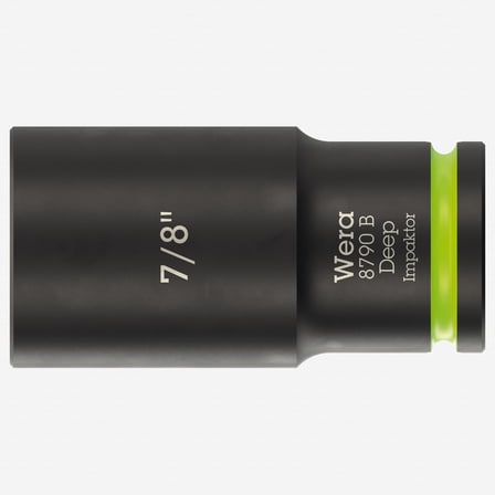 Wera 005574 SAE Impaktor Deep Socket, 3/8" Drive, 6-Point 7/8"