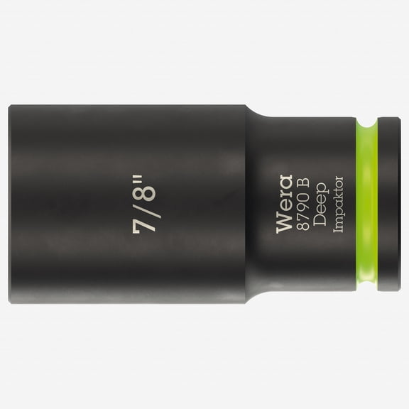 Wera 005574 SAE Impaktor Deep Socket, 3/8" Drive, 6-Point 7/8"