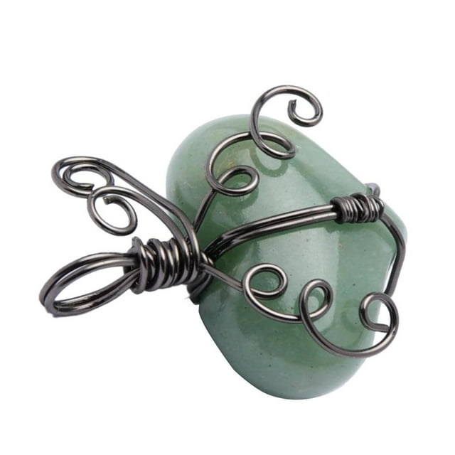 Colgante De Cristal Natural Adornos Para Fabricación De Joyerías DIY Verde