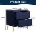 thumbnail image 3 of Boyel Living Blue 2 Drawers Nightstand, Bedside Table with Storage for Bedroom, Living Room, 3 of 6