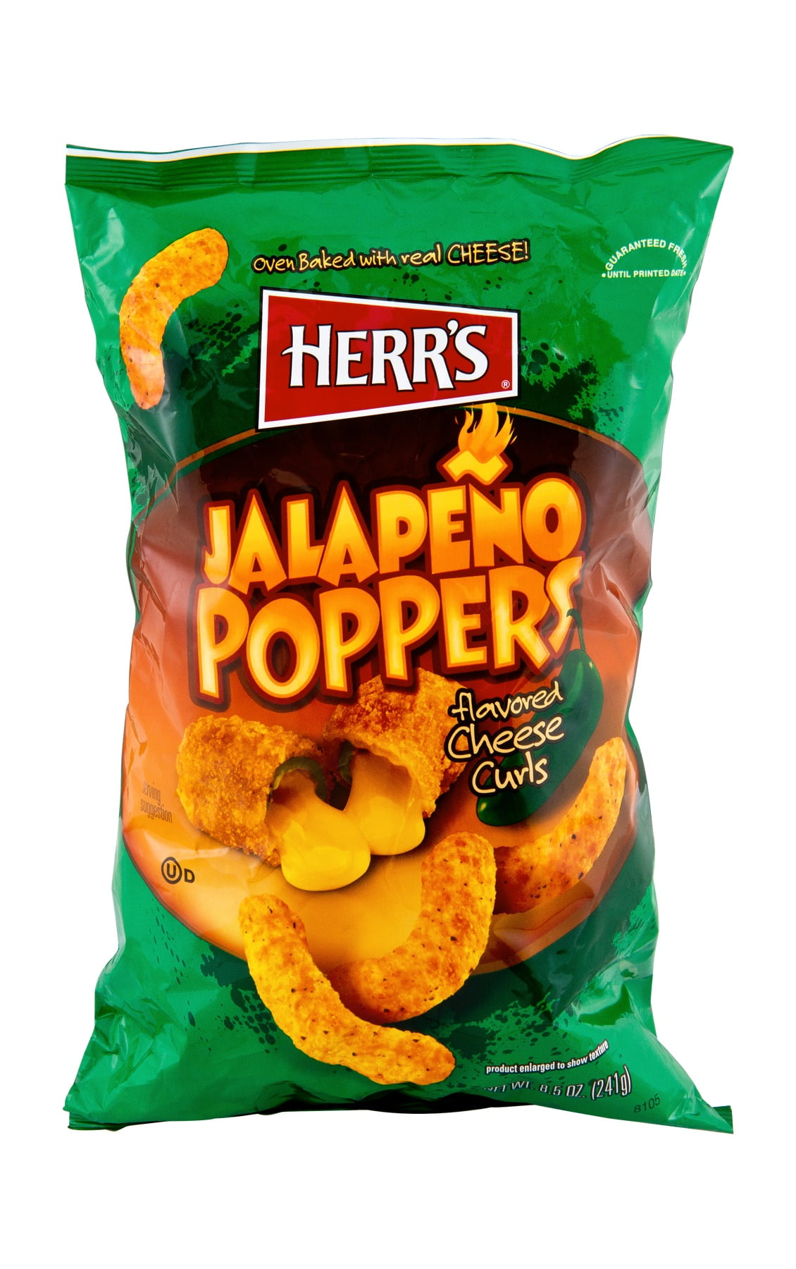 Herr's Jalapeno Popper Cheese Curls 8.5 Oz. (4 Bags)