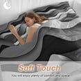 thumbnail image 4 of Black Grey Waves Bedding Duvet Cover Set Twin Size 4 Pieces Abstract Water Ripple Modern Gradient Bedding Set with Zipper Closure, 1 Comforter Cover 68x86 Inches 1 Flat Sheet & 2 Pillow Cases, 4 of 7