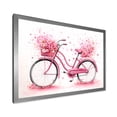thumbnail image 2 of Designart "Sweet Voyage Blush Bike" Bicycle Picture Framed Wall Art Prints, 2 of 5
