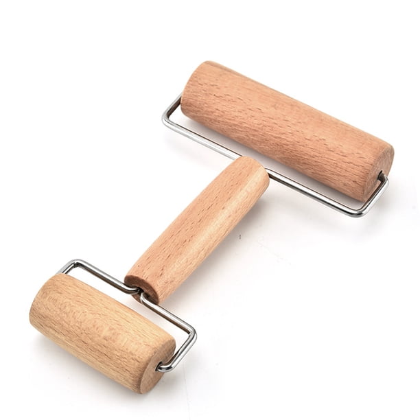 Inteprter Rodillo de doble punta para restaurante, rodillo de madera, cocina, barra de harina, herramientas para hornear, fiesta para pan, Pizza, Herramientas y accesorios para hornear Inteprter HA031130-00