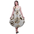 thumbnail image 1 of Bimba Robe de Plage Bohème Midi Sans Manches Imprimée Teinture sur Nœuds pour Femmes-TTG, 1 of 1