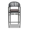 thumbnail image 2 of Home Square 3 Piece Rope and Metal Outdoor Bar Stool Set in Gray, 2 of 11