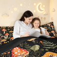thumbnail image 4 of Homewish Rustic Botanical Mushroom Full Size Comforter Sets,Vintage Floral Bedding Comforter Set,Black,Black Reversible,3-Piece,1 Comforter and 2 Pillowcases, 4 of 7