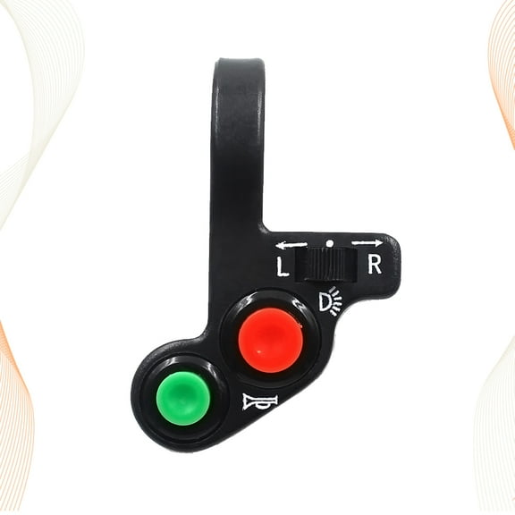 LABSERRON Motorcycle Turn Signalswitch 1Set Made of Copper and Plastic for Scooter ATV Bike with Horn Control Feature