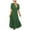 Dark green, variant on LYXSSBYX Fall Dresses for Women Long Sleeve Women's Casual Fashion Solid Color V-neck Lace-up Flared Sleeve Splicing Dress