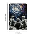 thumbnail image 2 of Surreal Moon Landscape &amp; Astronaut Metal Wall Art - Retro 8x12" Iron Poster for Room Decor, Frameless, 2 of 8
