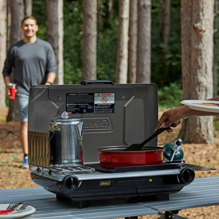 バーベキュー・調理用品 Coleman Powerhouse 2-Burner Stove Coleman Guide Series Powerhouse Dual Fuel Gas Camping Stove