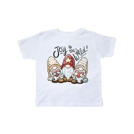 

Inktastic Joy to the World Christmas Gnomes Gift Toddler Boy or Toddler Girl T-Shirt