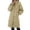 Khaki, variant on Long Winter Coat Thick Warm Outerwear For Plus Sizes Knee Length Jacket For Cold Weather