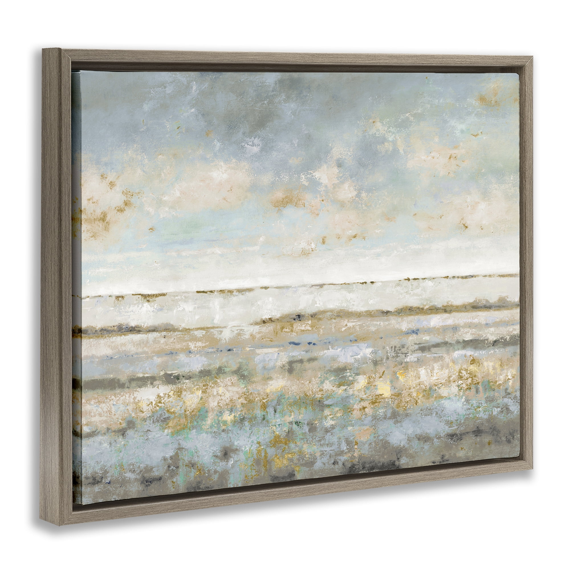 Stupell Industries Contemplative Mood Abstract Brown Framed Floater Canvas Wall Art, design by Lorenzo Collective