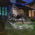 thumbnail image 6 of Halloween Spider Decoration Set Triangle Spider Web Stretch Cobweb Set for Outdoor Party Yard Decor, 6 of 8