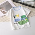 thumbnail image 3 of CYRBOKO Toddler Boys T-shirts, Printed Summer Cotton Casual Short Sleeve Tops White Size 3-4T, 3 of 3