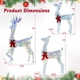 thumbnail image 3 of Gymax 3-Piece Iridescent Reindeer Family Set Christmas Pre-Lit Deer w/ 230 LED Lights, 3 of 10
