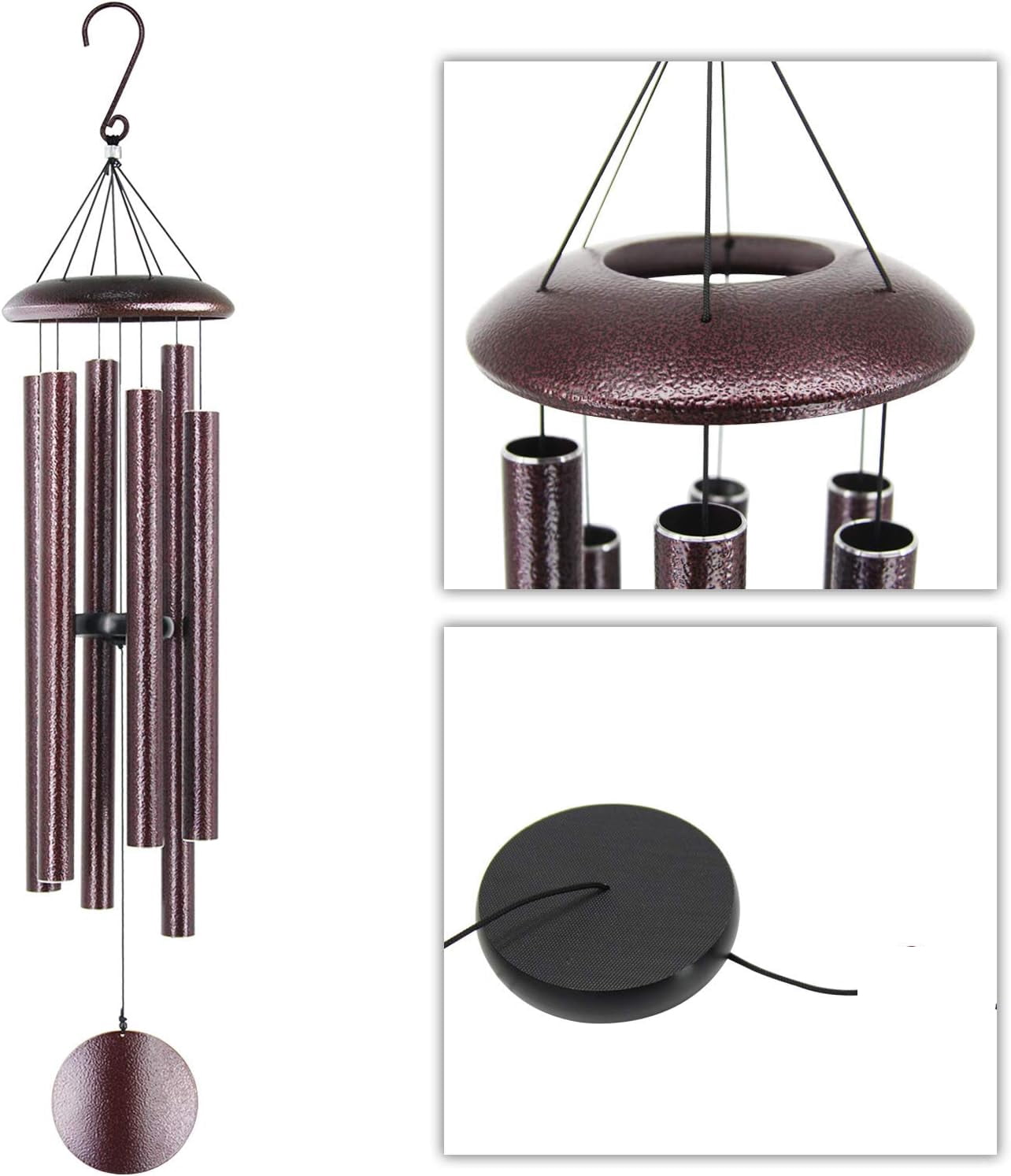 WOANIN 45 in Bronze Aluminium Garden Wind Chimes