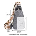 thumbnail image 2 of Bolsa El pecho de la PU de la moda empaqueta el de la honda de los de Crossbody de Boho del cuero para el viaje del trabajo JShteea Para Estrenar, 2 of 8