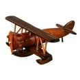 thumbnail image 2 of Vintage Wooden Plane model Decor Creative Home Desktop Retro Aircraft Decoration Toy Gift Collection TAPDRA Spare Part, 2 of 4