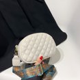 thumbnail image 3 of Bolsa Bolsos de mensajero de cuero de PU de moda Bolsos de hombro de mujer a cuadros de color sólido (Beige) Tmvgtek Para estrenar, 3 of 9