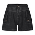 thumbnail image 4 of Byworldtasic Womens Shorts Women's Y2K Stretchy Jean Shorts Stretch Denim Shorts with Button Decoration Pockets, 4 of 6