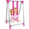 thumbnail image 3 of Baby Doll Play Set 5 in 1 Dolls Accessories Bundle Doll Stroller Doll High Chair Bouncer Crib Swing Doll Furniture Nursery Playset Role (Swing), 3 of 4