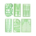 thumbnail image 1 of Seitruly Juego de plantillas de 6 uds., escalas transparentes universales de plástico, plantilla de medición de dibujo de arquitectura, accesorio de Kits de experimentos de química Tipo 1, 1 of 6