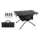 thumbnail image 4 of Mesa plegable Cola para acampar Mesa de playa Escritorio plegable Negro con bolso de malla, 4 of 8