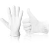 12 Pairs(24Pcs) Dry Hand Healing Moisturizing Gloves - Extra Thick Cotton Eczema Gloves Lotion Gloves with Secure Wristband - SPA Inspection Gloves for Men and Women, Night and Day