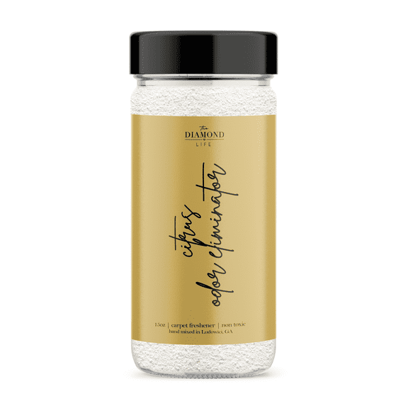 The Diamond Life Home "Citrus"  Odor Eliminating Carpet Powder & Upholstery Freshener Spray, Lemon & Mango, 16 oz