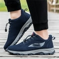 thumbnail image 6 of Gvdentm Mens Non Slip Walking Sneakers Mens Shoes Mesh Lightweight Sports Sneakers Dark Blue,10.5, 6 of 7