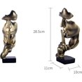 thumbnail image 2 of Silence Is Golden Sculpture Modern Minimalist Abstract Craft, Living Room Wine Cabinet Bedroom, Broken Face Creative Thinker Ornament Souvenir Real Li, 2 of 5