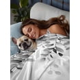 thumbnail image 3 of Grey Eucalyptus Flat Sheets Only Twin XL Size, Soft Breathable Bed Top Sheets for Mattress, Botanical Leaves Aesthetics Flowers Luxury Bedding Flat Sheets for Home Hotel Bedroom Bed Protection, 3 of 9