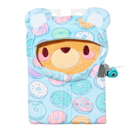 Claire's Yellow Bear in Donut Hoodie Diary with Lock and Key, 100 Pages, Children's