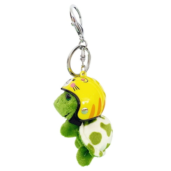 SIEYIO Fashion Lovely Plush Helmet Turtle Keyholder Cute Keychain Bag Charm