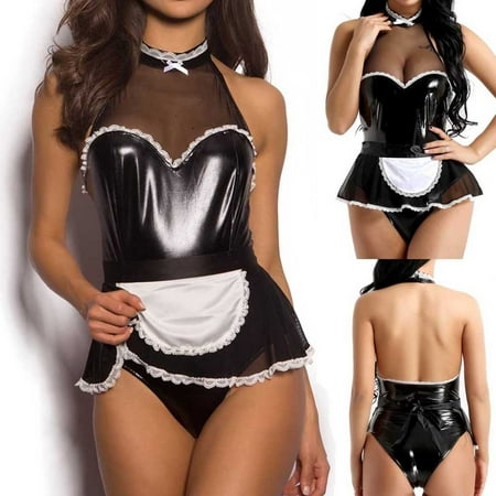 Herrnalise Women s Casual Mini Skater Skirt New Plus Size Leather Women Lingerie Underwear Nightgown Uniform Strapless Skirt